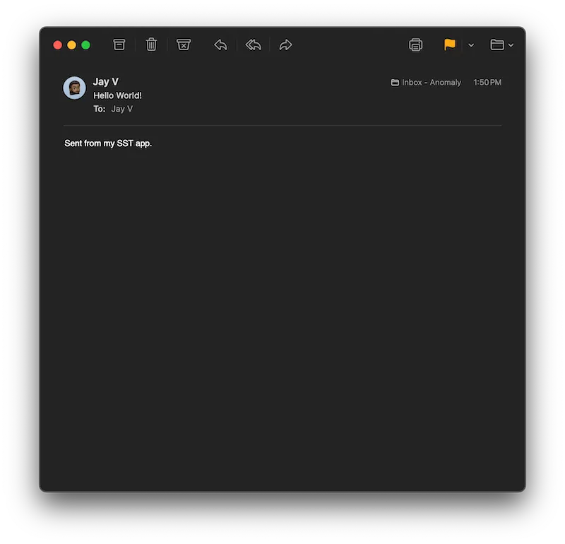 SST에서 보낸 이메일
