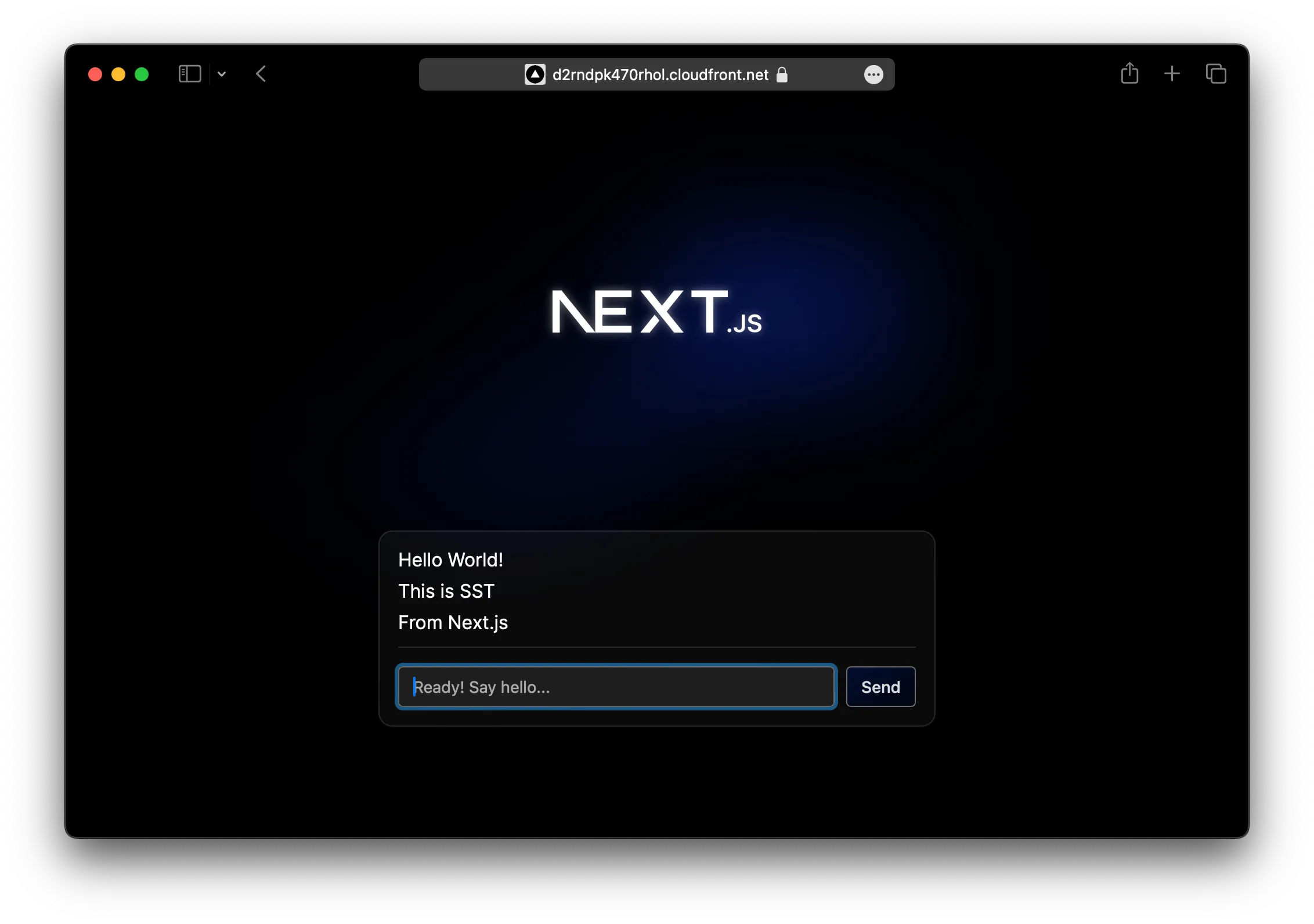 SST Realtime Next.js 앱